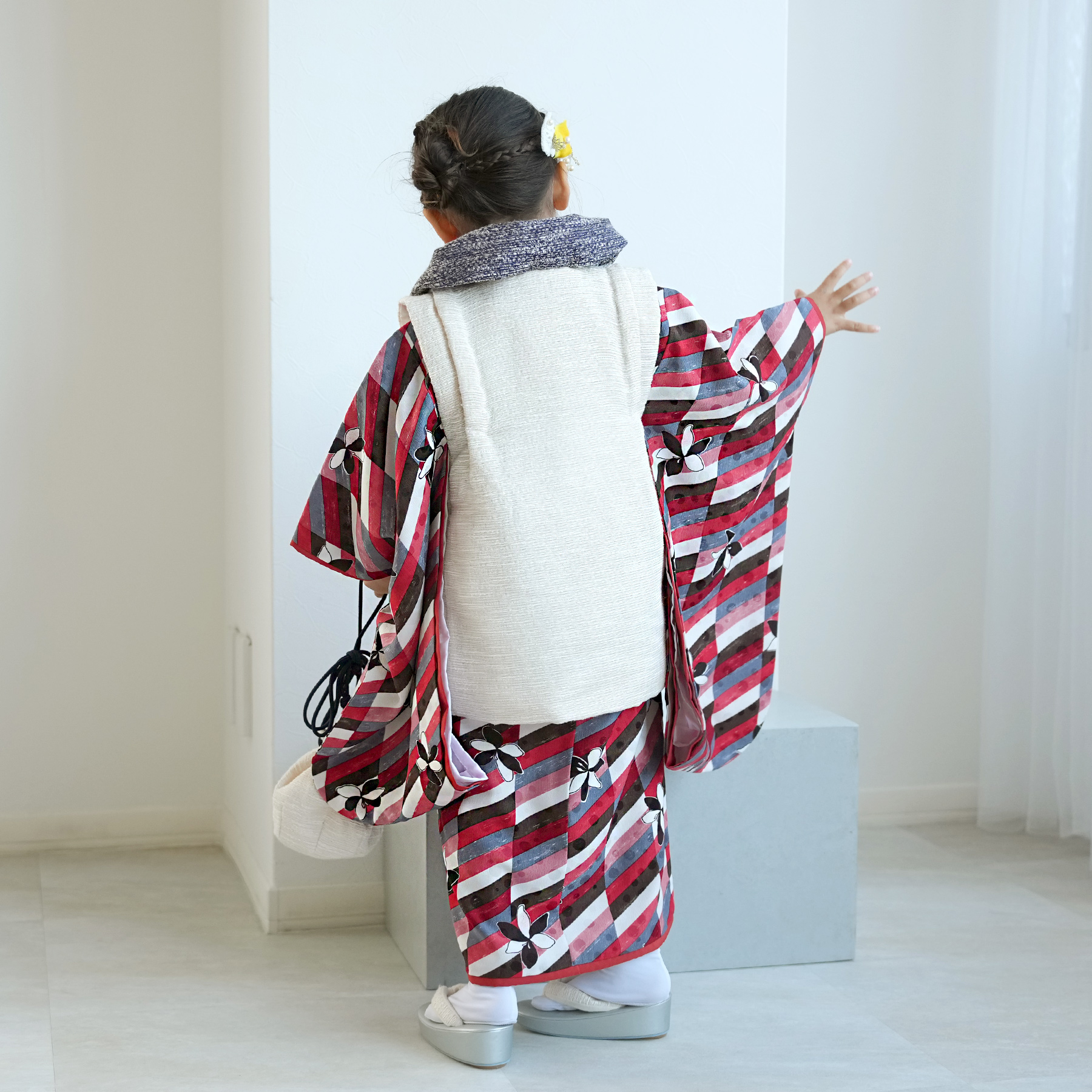 レンタル 七五三 3歳 女の子 フルセット モダンアンテナ レトロ モダン