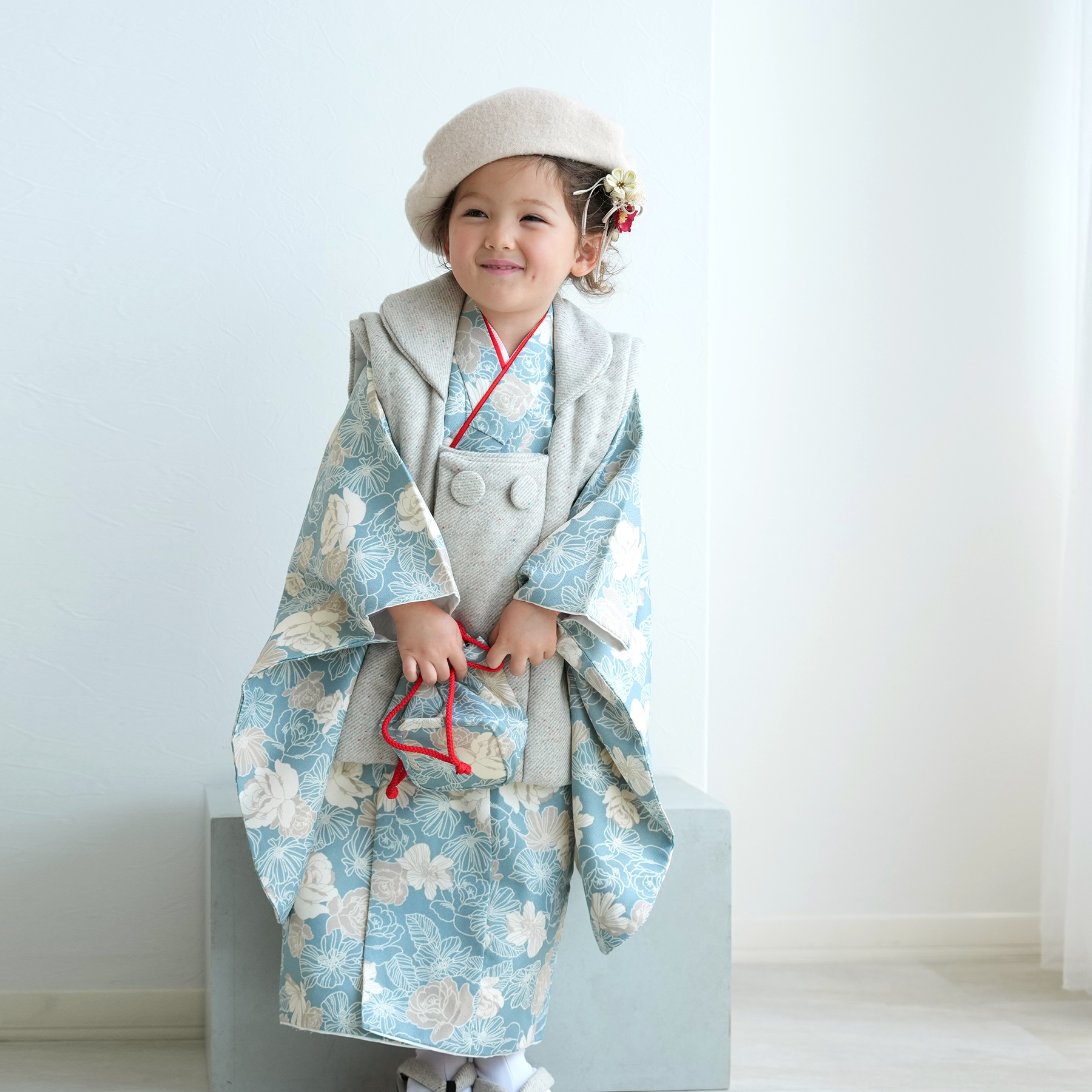 レンタル 七五三 3歳 女の子 フルセット ひよこ商店 古典柄 レトロ