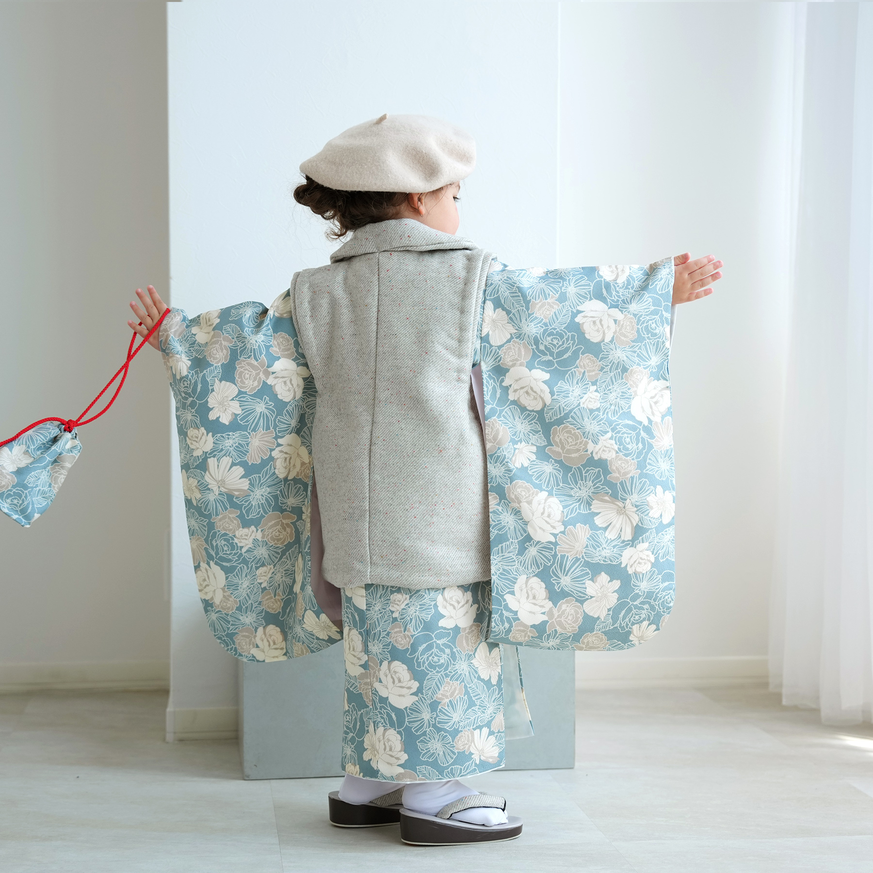 レンタル 七五三 3歳 女の子 フルセット ひよこ商店 古典柄 レトロ