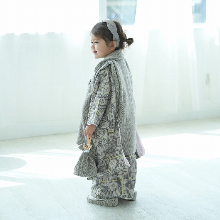 レンタル 七五三 3歳 女の子 フルセット ひよこ商店 古典柄 レトロ
