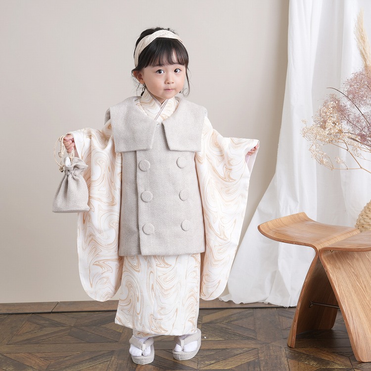 レンタル 七五三 3歳 女の子 フルセット ひよこ商店 古典柄 レトロ