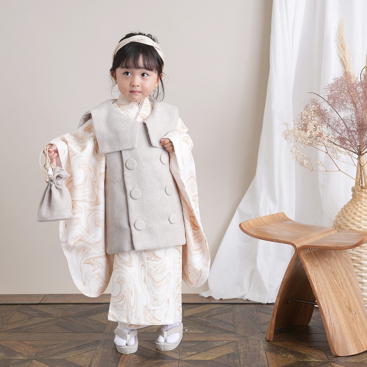レンタル 七五三 3歳 女の子 フルセット ひよこ商店 古典柄 レトロ