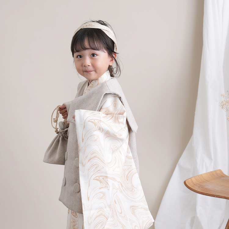 レンタル 七五三 3歳 女の子 フルセット ひよこ商店 古典柄 レトロ