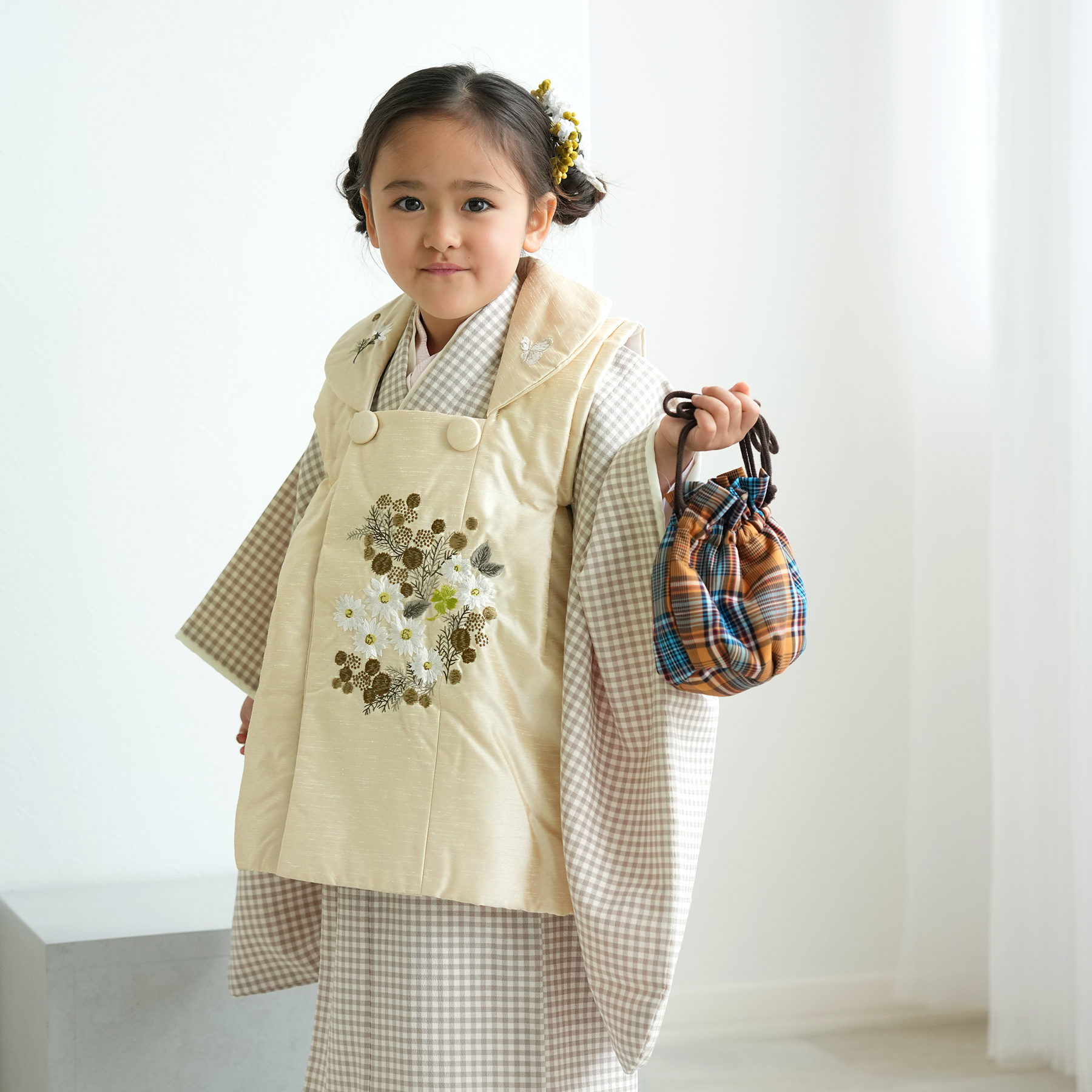 レンタル 七五三 3歳 女の子 フルセット kami shibai レトロ モダン