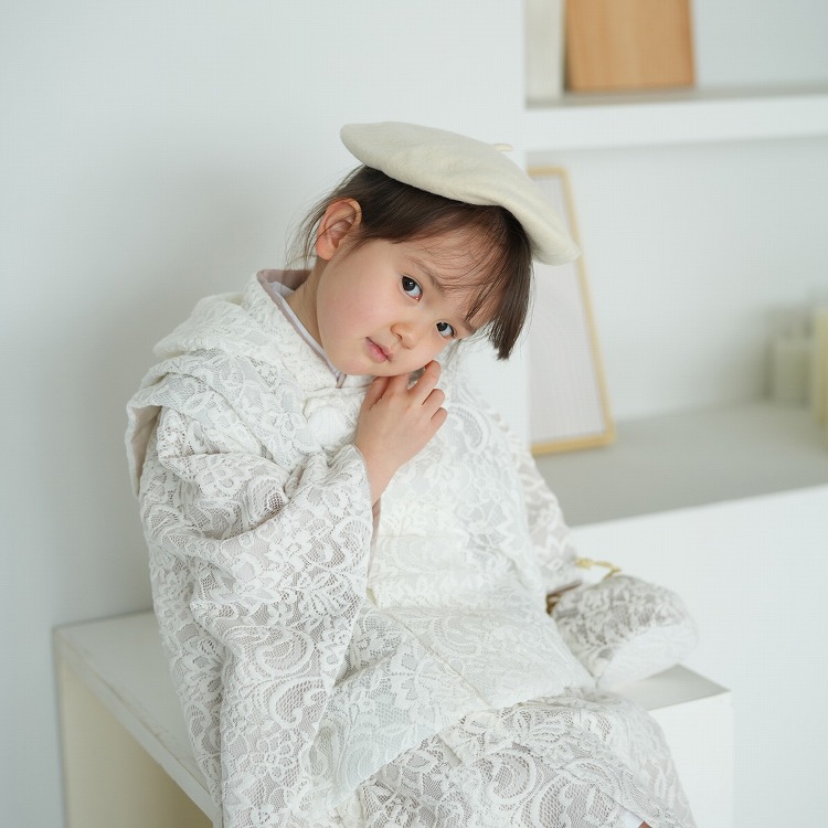 レンタル 七五三 3歳 女の子 フルセット utatane レトロ レース