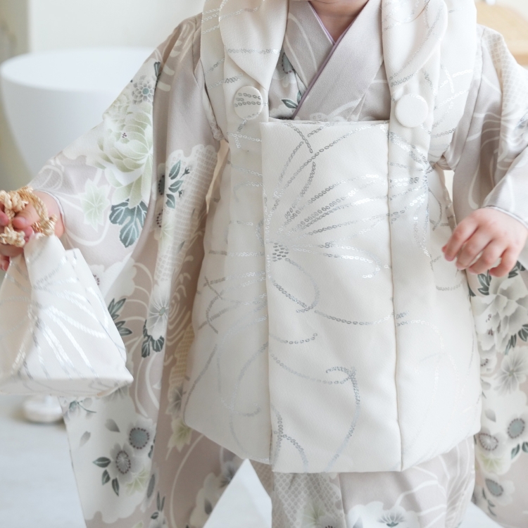 レンタル 七五三 3歳 着物 レトロ 女の子 被布セット ひよこ商店 古典