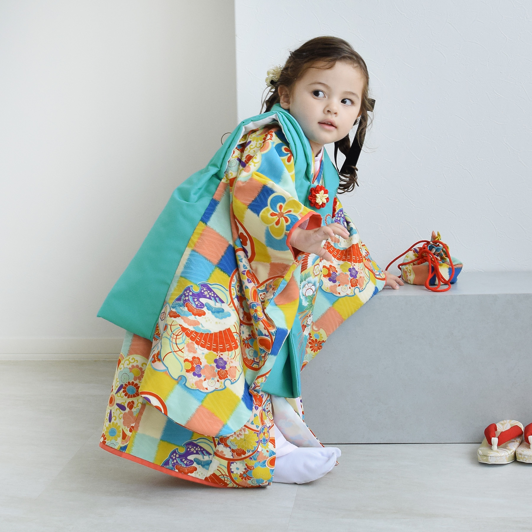 レンタル 七五三 3歳 女の子 LOWRYS FARM ローリーズファーム 薬玉に鶴