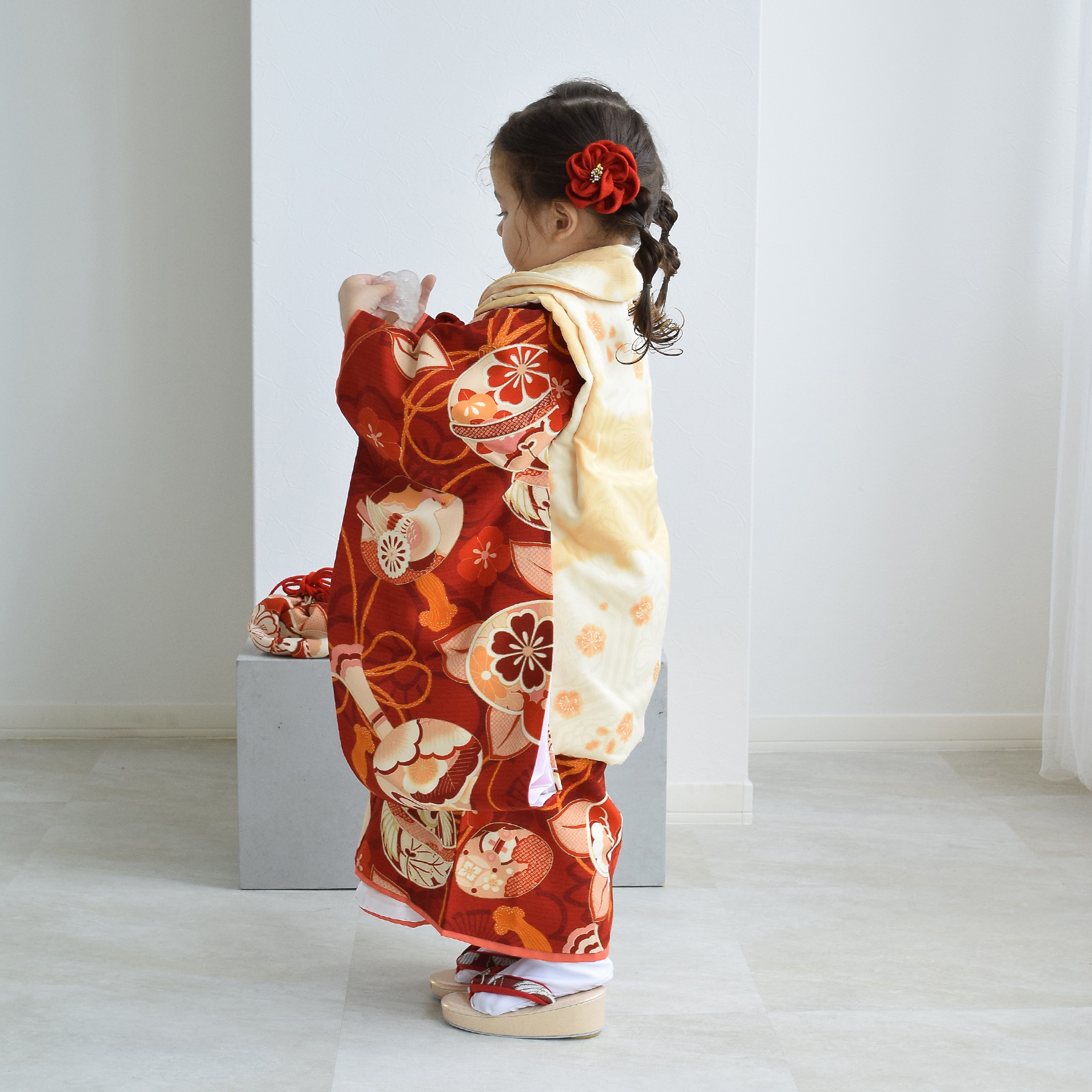 レンタル 七五三 3歳 女の子 京舞 雪輪に梅...の詳細画像4