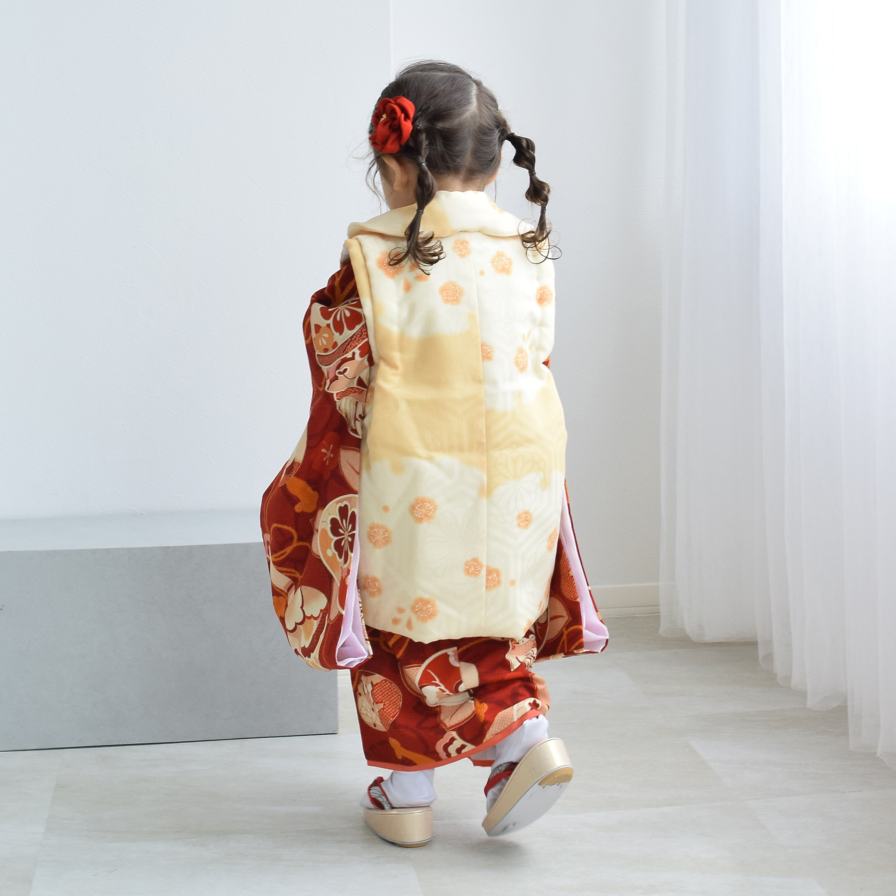 レンタル 七五三 3歳 女の子 京舞 雪輪に梅...の詳細画像5
