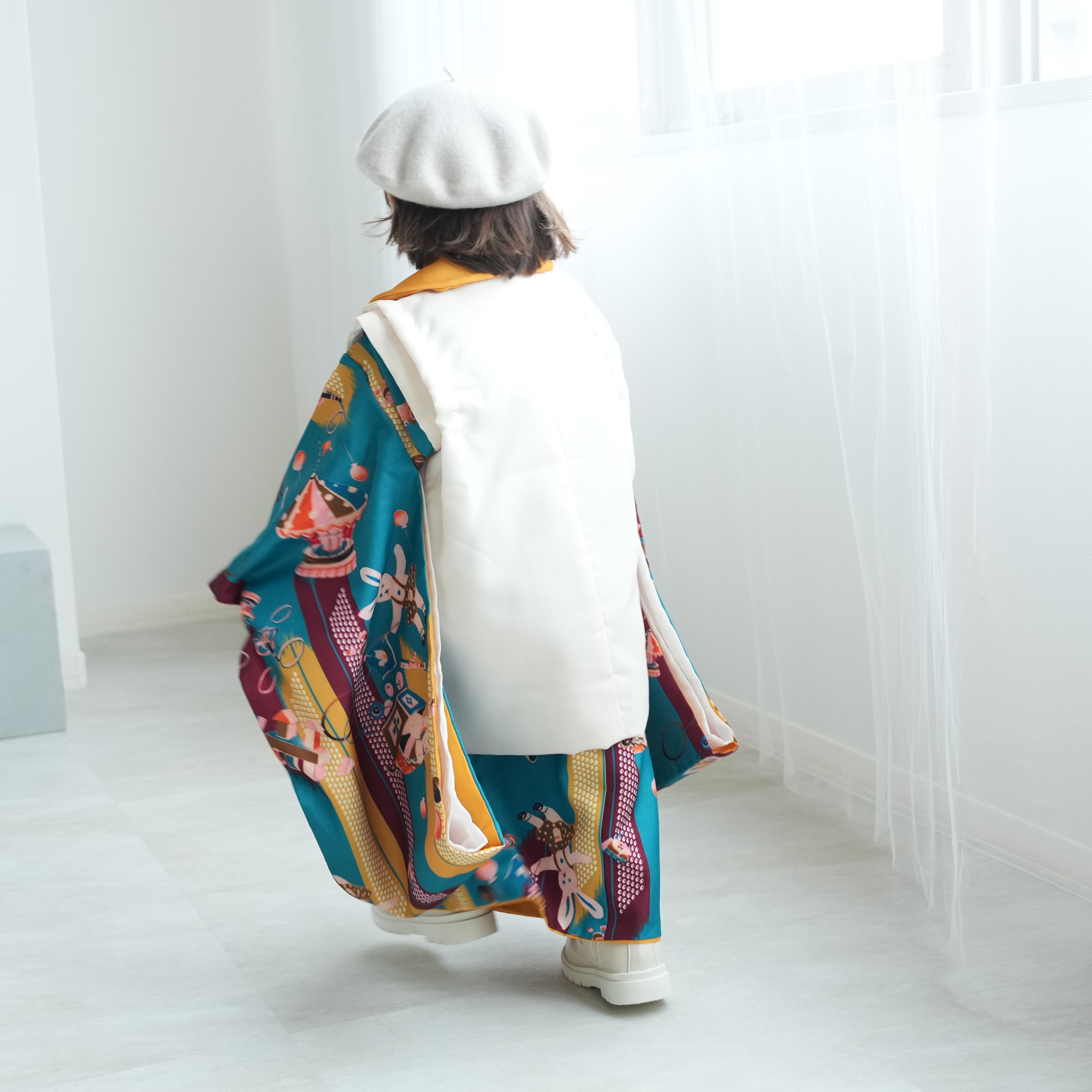 レンタル 七五三 3歳 男の子 女の子 753 被布 6点セット ニコ
