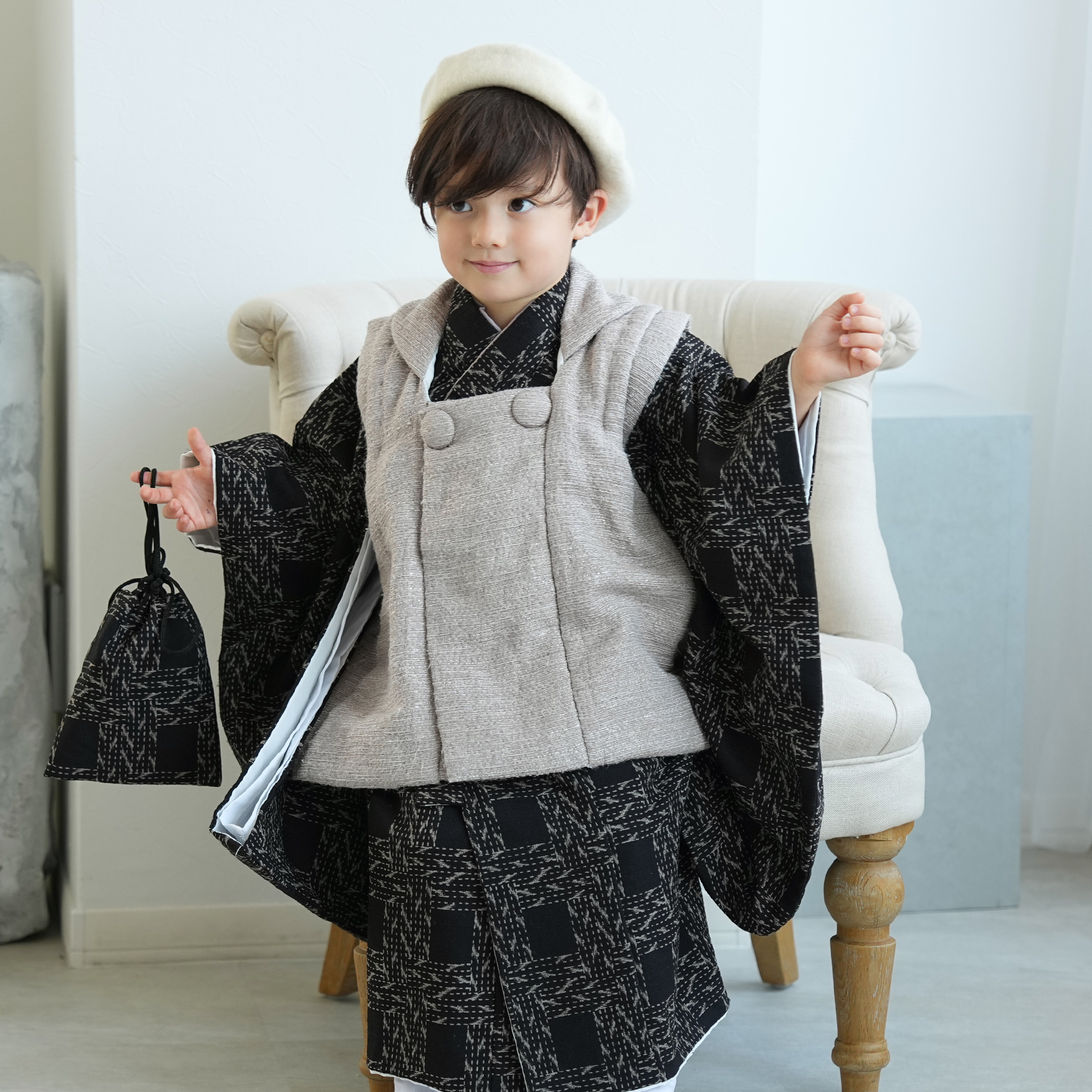 レンタル 七五三 3歳 男の子 セット utatane レトロ モダン 男 男児