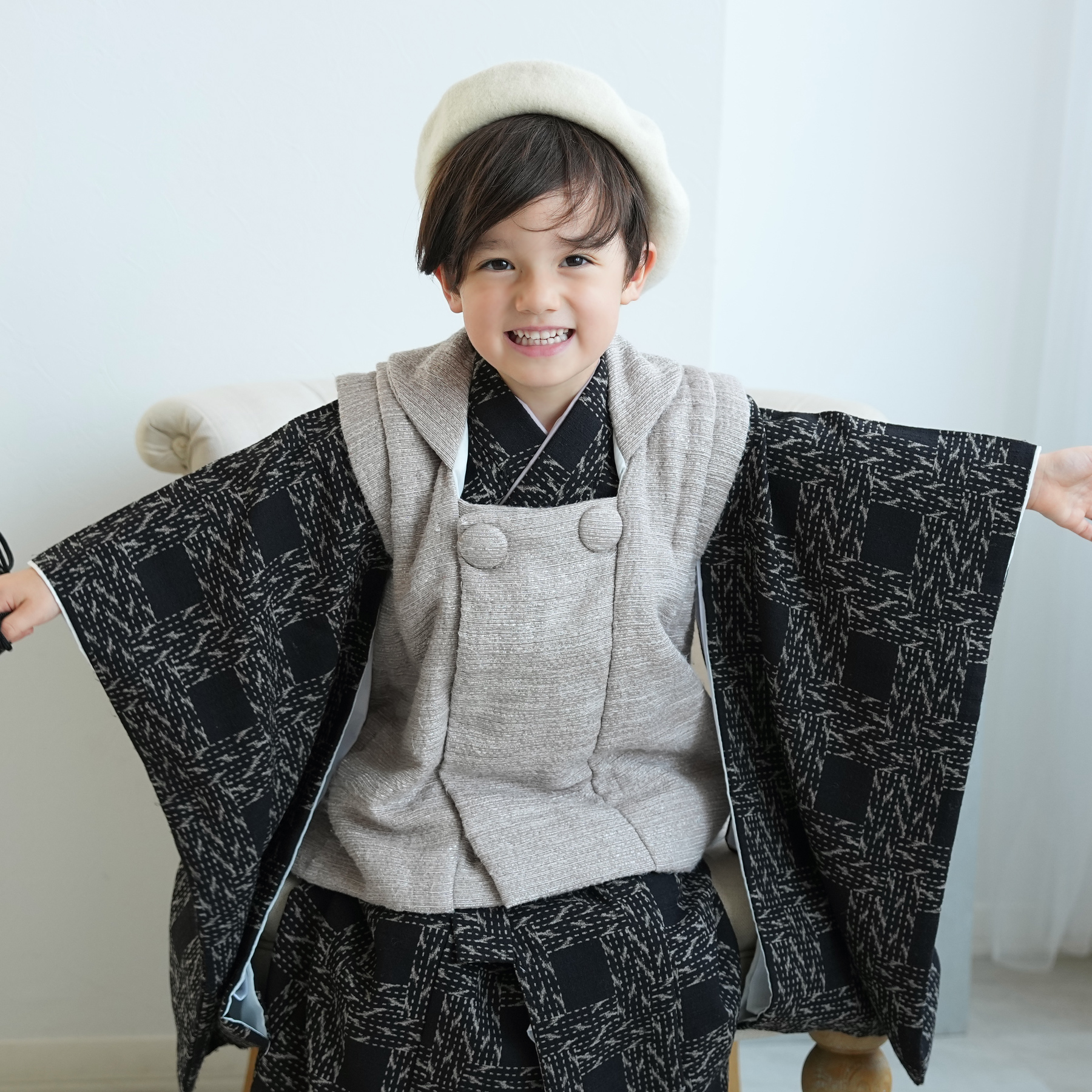 レンタル 七五三 3歳 男の子 セット utatane レトロ モダン 男 男児