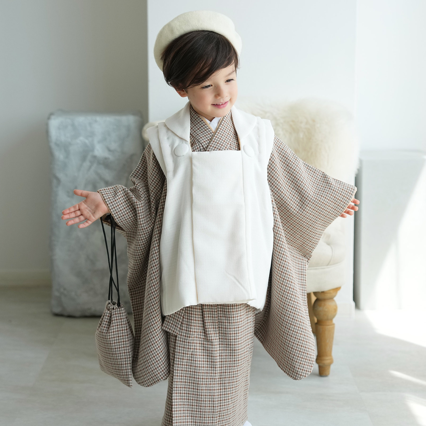 レンタル 七五三 3歳 男の子 セット utatane 古典柄 レトロ