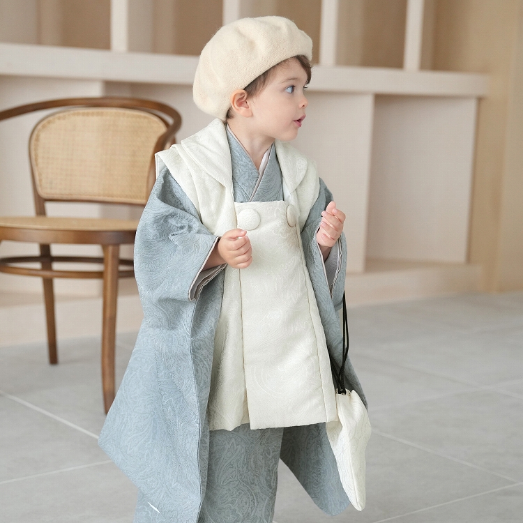 レンタル 七五三 3歳 男の子 七五三セット utatane レトロ ジャガード