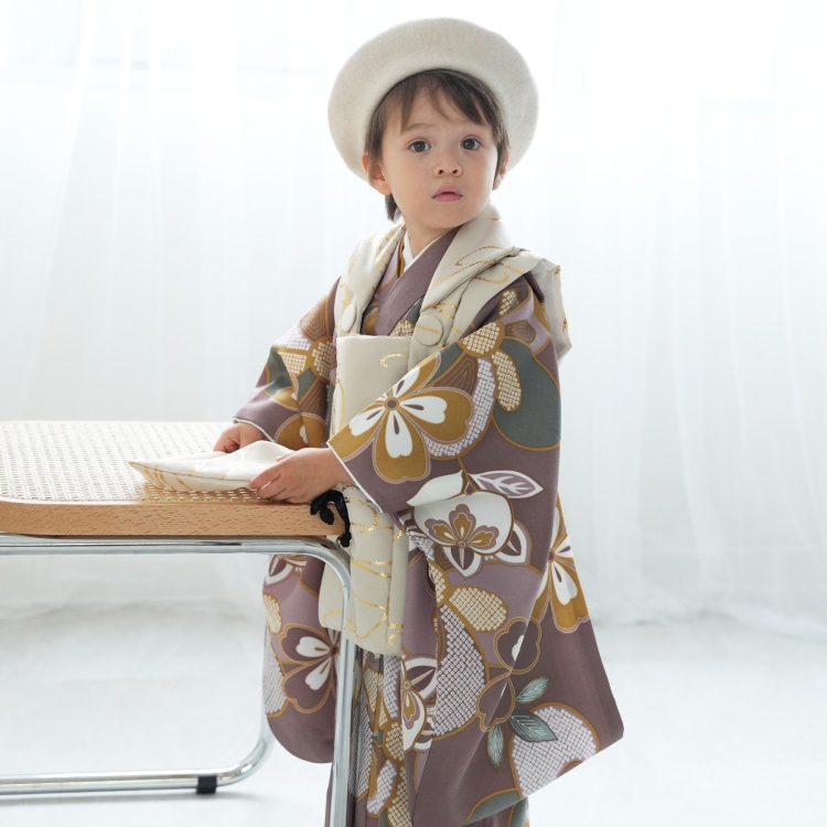 レンタル 七五三 3歳 男の子 七五三セット ひよこ商店 古典 レトロ 茶 