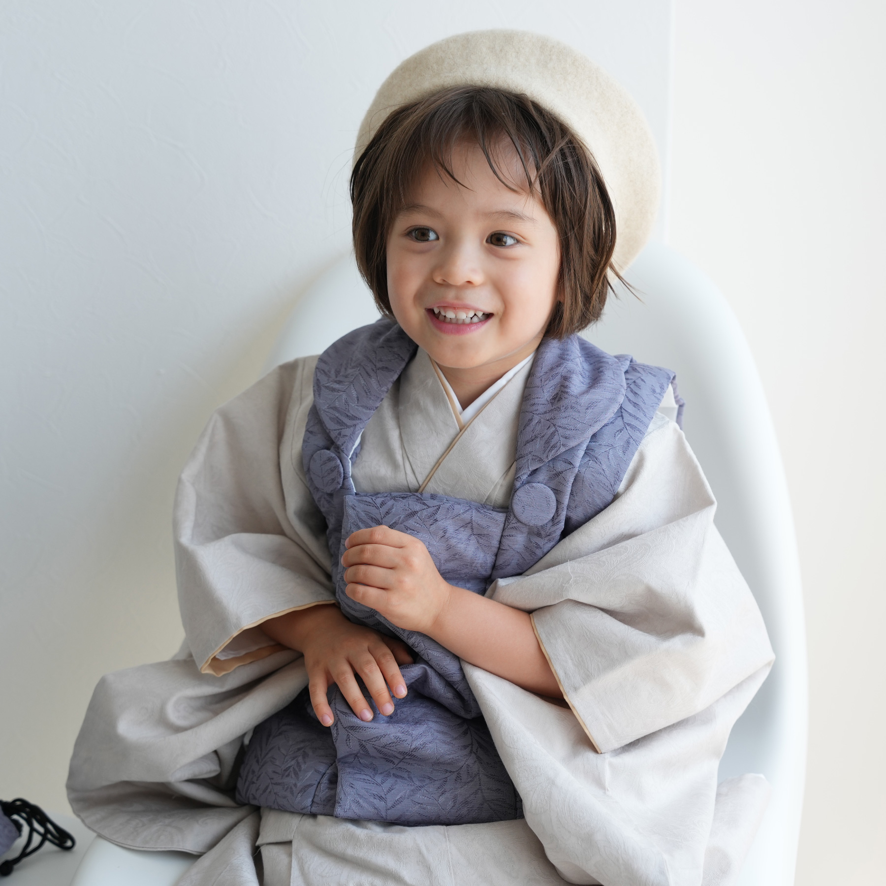 レンタル 七五三 3歳 男の子 ひよこ商店 kids ジャガード プルシアン