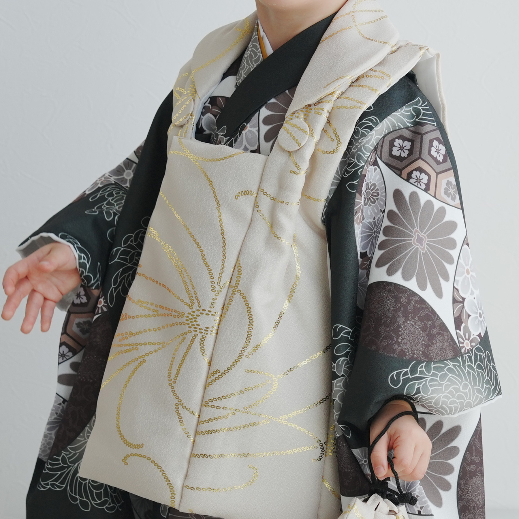 レンタル 七五三 3歳 男の子 ひよこ商店 ベレー帽 被布フルセット