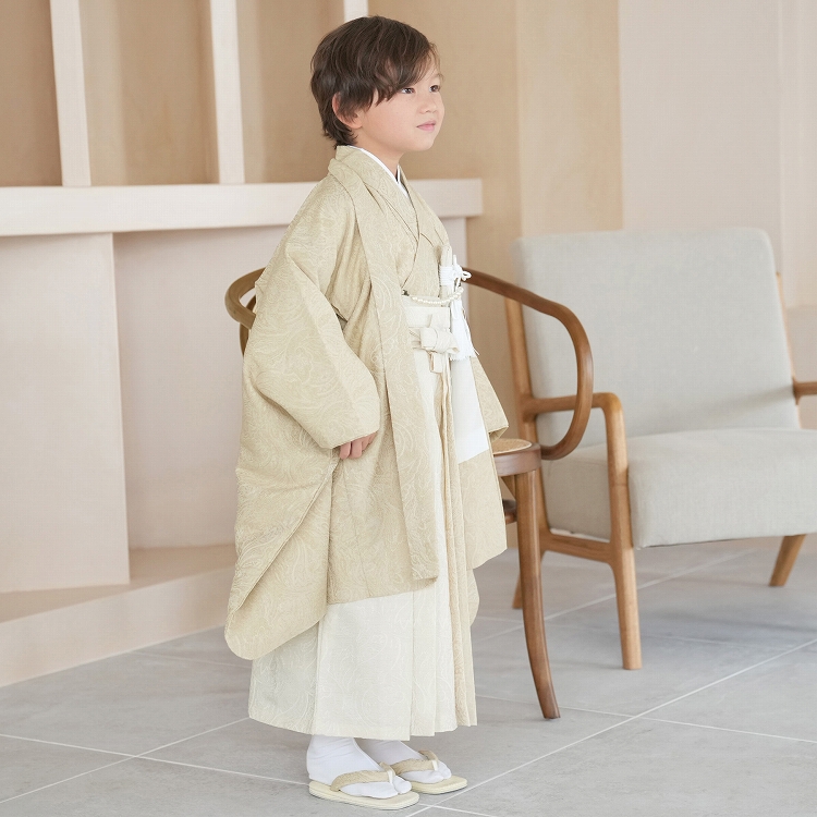 レンタル 七五三 5歳 男の子 袴 utatane レトロ ナチュラル ジャガード
