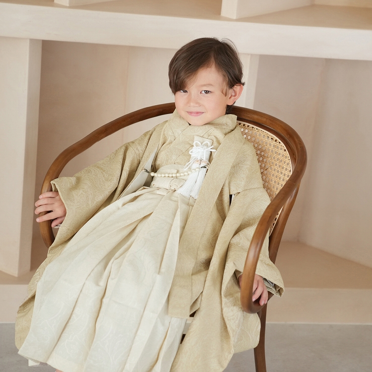 レンタル 七五三 5歳 男の子 袴 utatane レトロ ナチュラル ジャガード