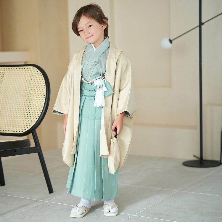 レンタル 七五三 5歳 着物 男の子 袴 七五三セット かぷり レトロ