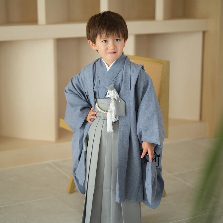 レンタル 七五三 5歳 男の子 七五三セット かぷり レトロ 紺系
