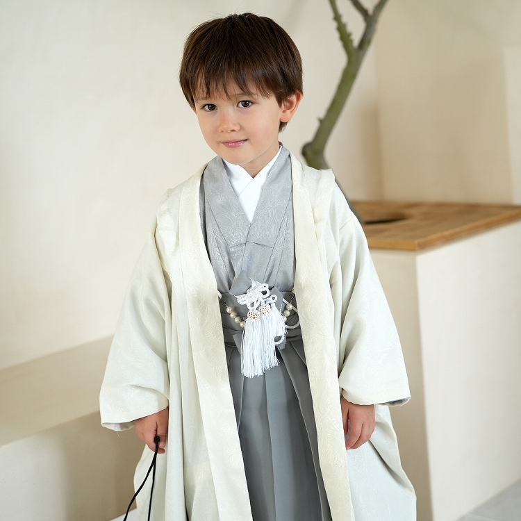 即日発送可＊七五三 5歳 フルセット グレー かぷり 男の子 レンタル 七五三 5歳 男の子 七五三セット かぷり レトロ モダン