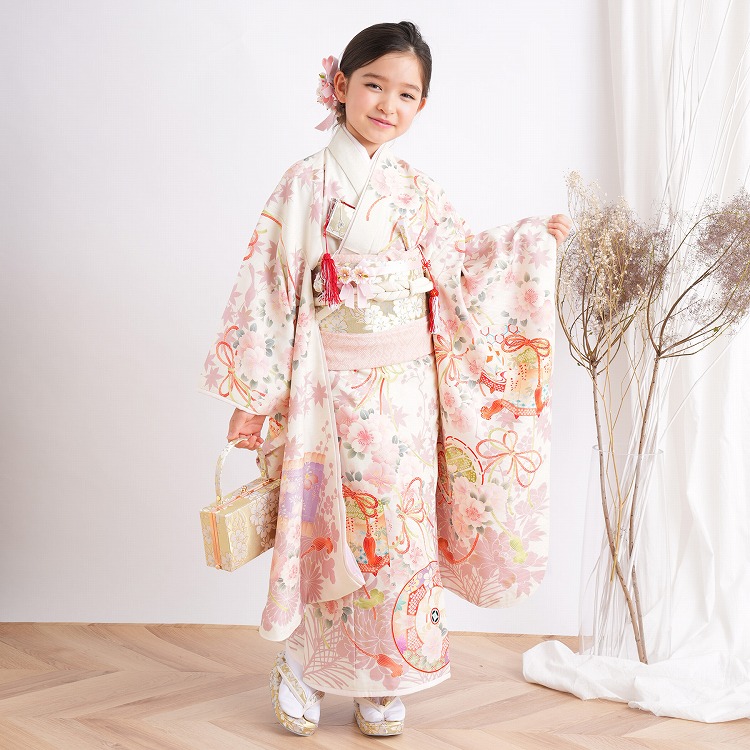 レンタル 七五三 7歳 セット 華徒然 レトロモダン系 花 ピンク系