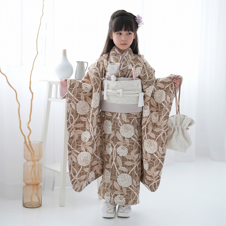 七五三 女の子7歳着物・帯セット黄色　レトロ　アンティーク 楽天市場】【レンタル】【七五三レンタル】 七五三 女の子 着物