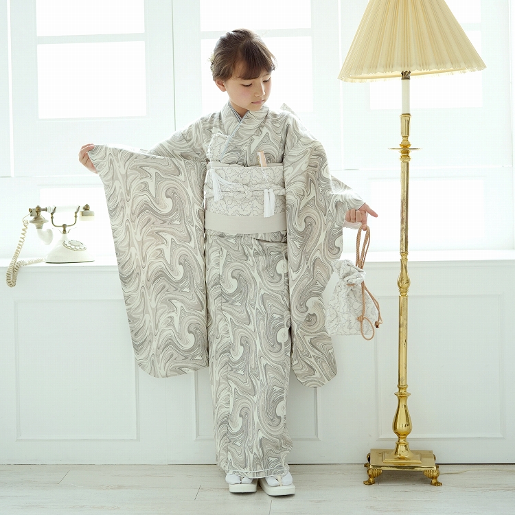 レンタル 七五三 着物 7歳 セット ひよこ商店 古典柄 レトロ