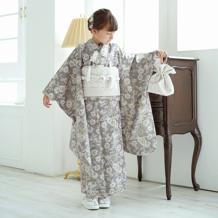 レンタル 七五三 着物 7歳 セット ひよこ商店 古典柄 レトロ