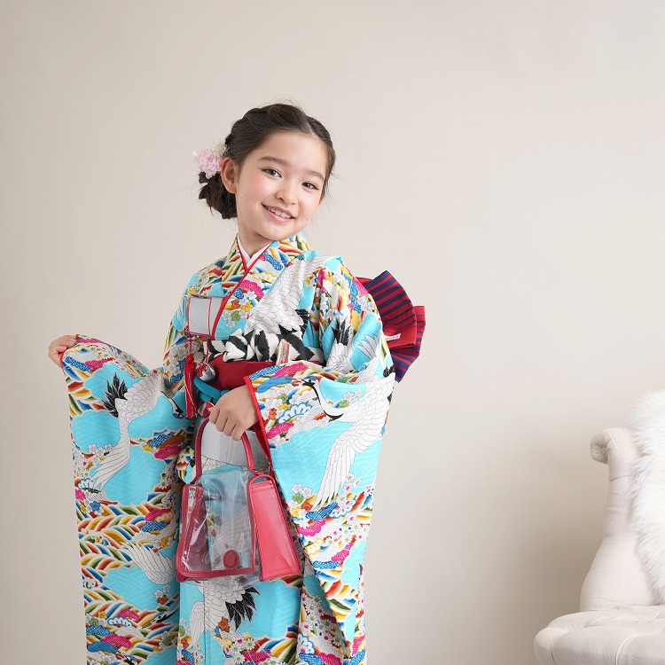 レンタル 七五三 7歳 セット モダンアンテナ 古典柄 レトロ