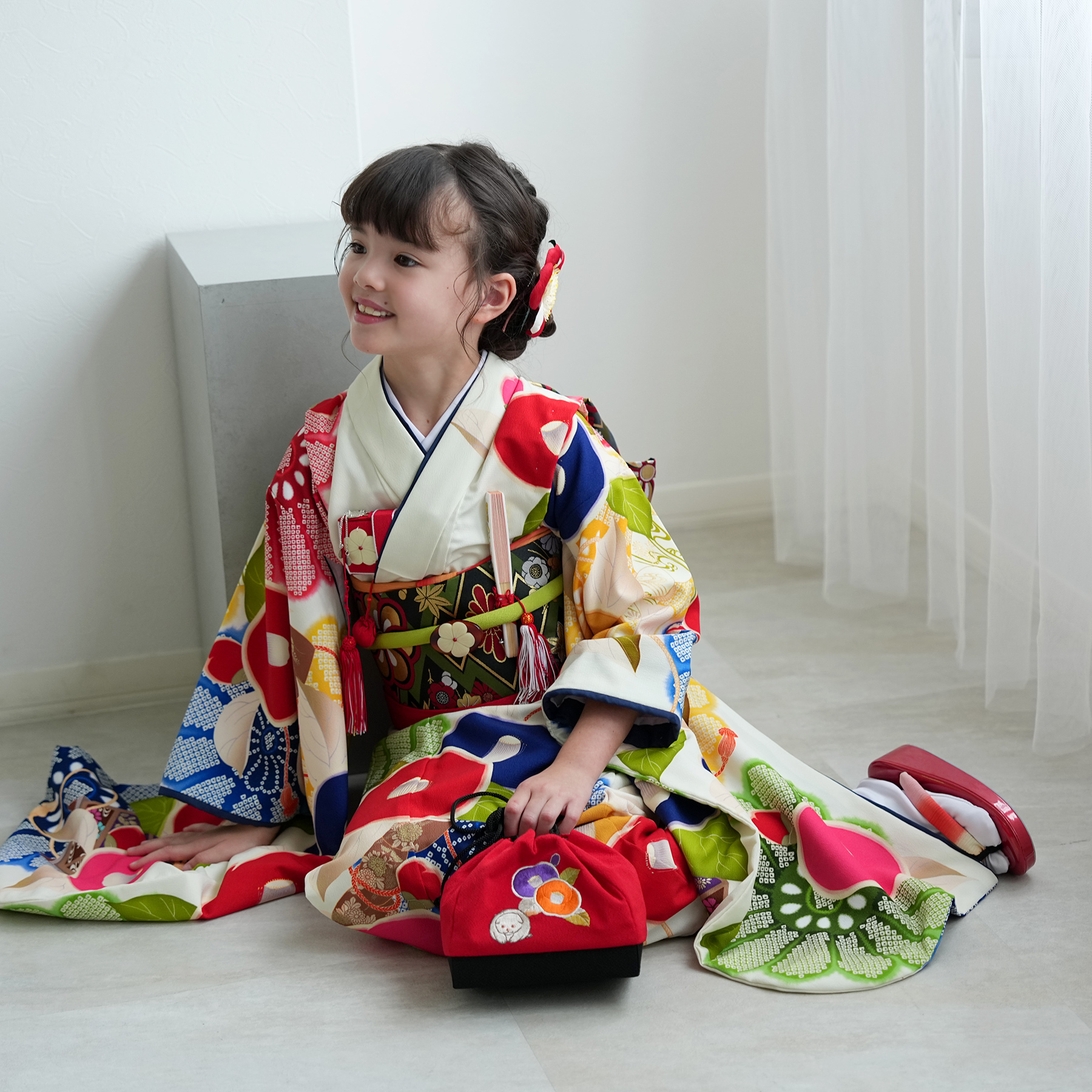 レンタル 七五三 着物 7歳 セット 芸艸堂 UNSODO 古典柄 レトロ