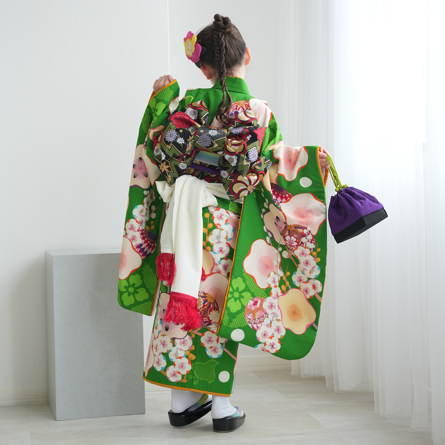 レンタル 七五三 着物 7歳 セット 芸艸堂 UNSODO 古典柄 レトロ