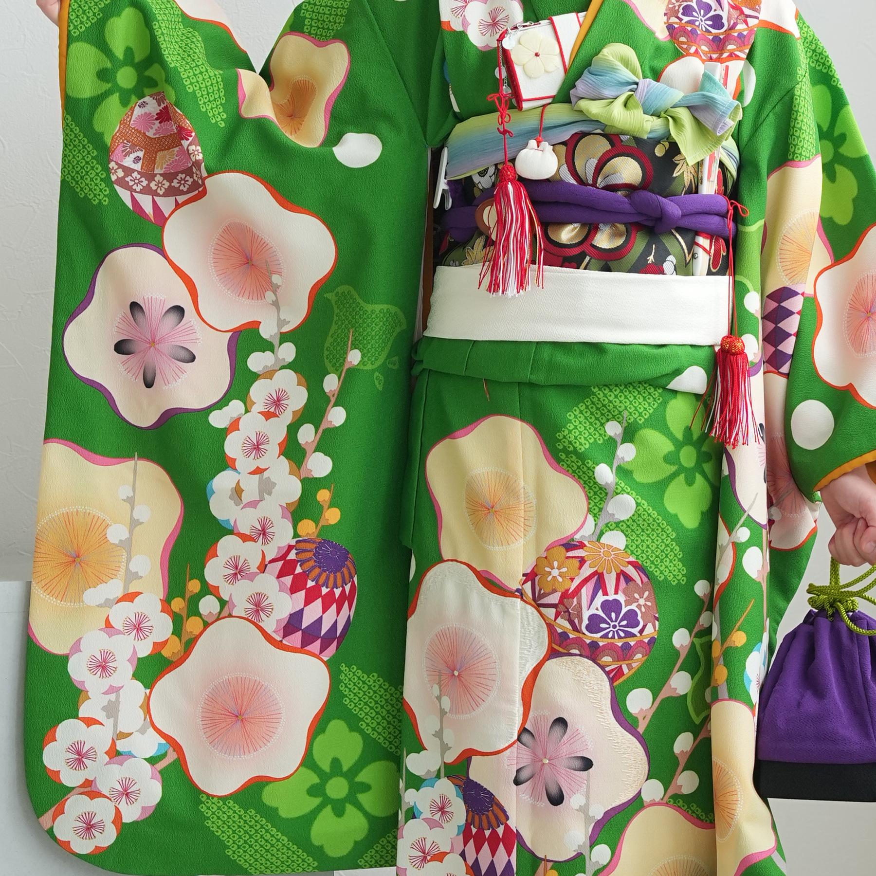 レンタル 七五三 着物 7歳 セット 芸艸堂 UNSODO 古典柄 レトロ