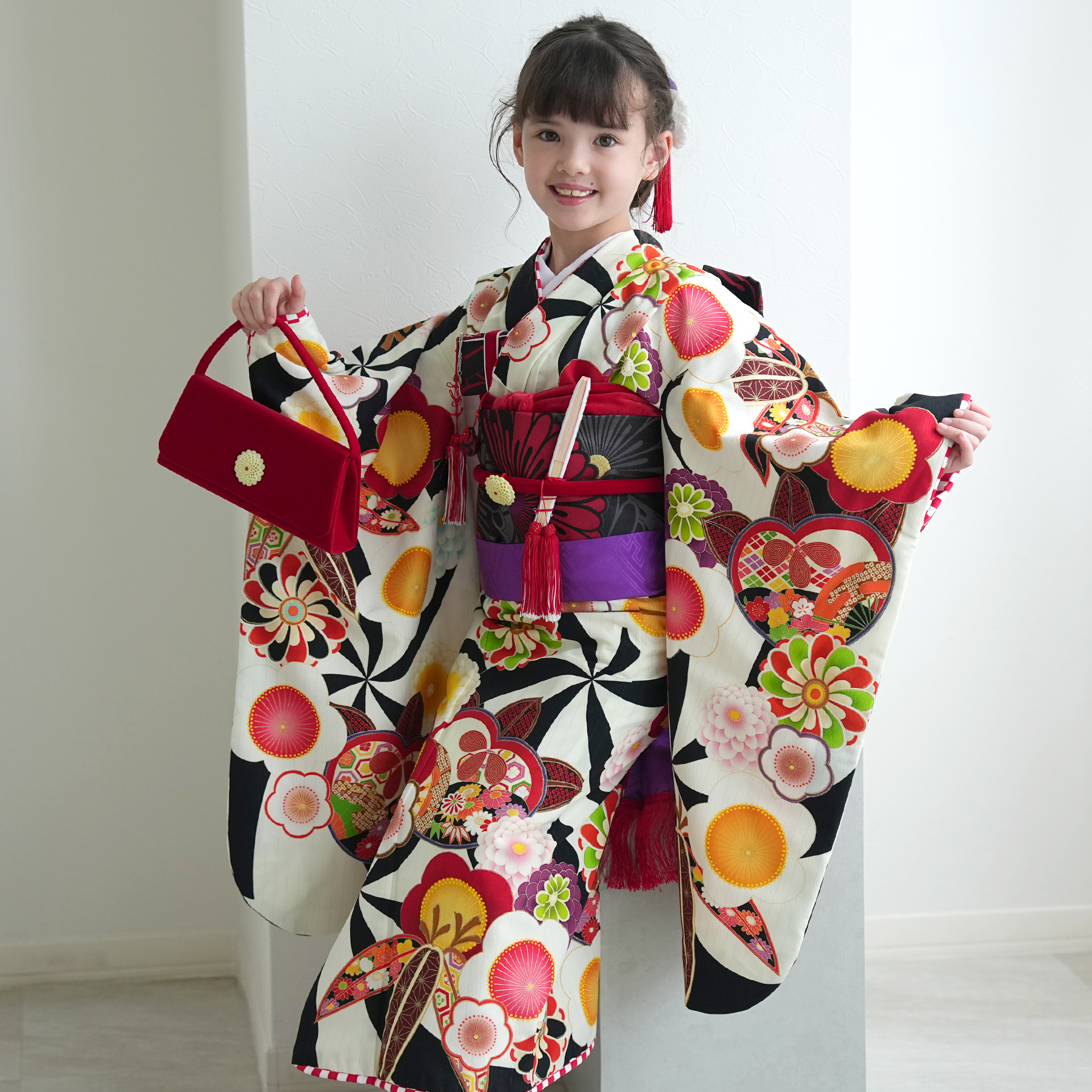 レンタル 七五三 着物 7歳 セット 瀬戸大也×JAPAN STYLE 古典柄 レトロ