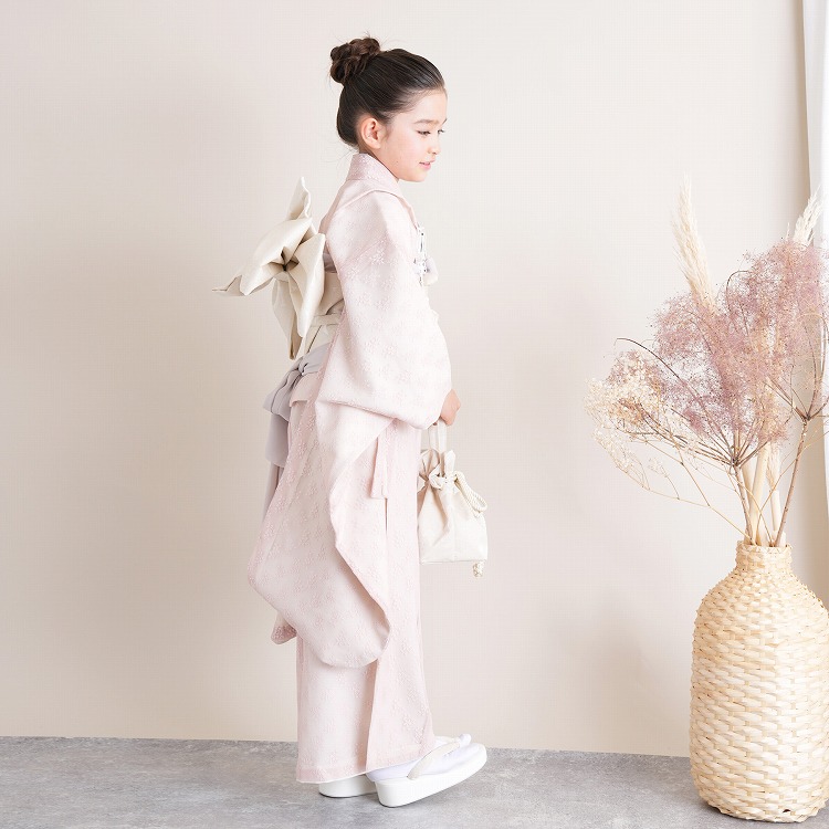 レンタル 七五三 着物 7歳 女の子 utatane レトロ レース ピンク系