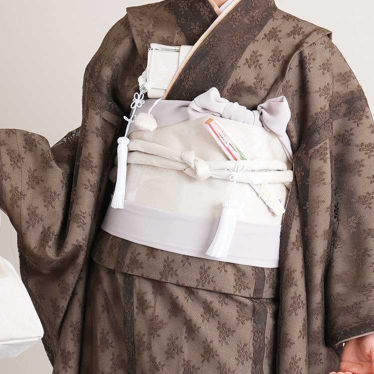 レンタル 七五三 7歳 女の子 utatane レトロ レース 茶系 茶色