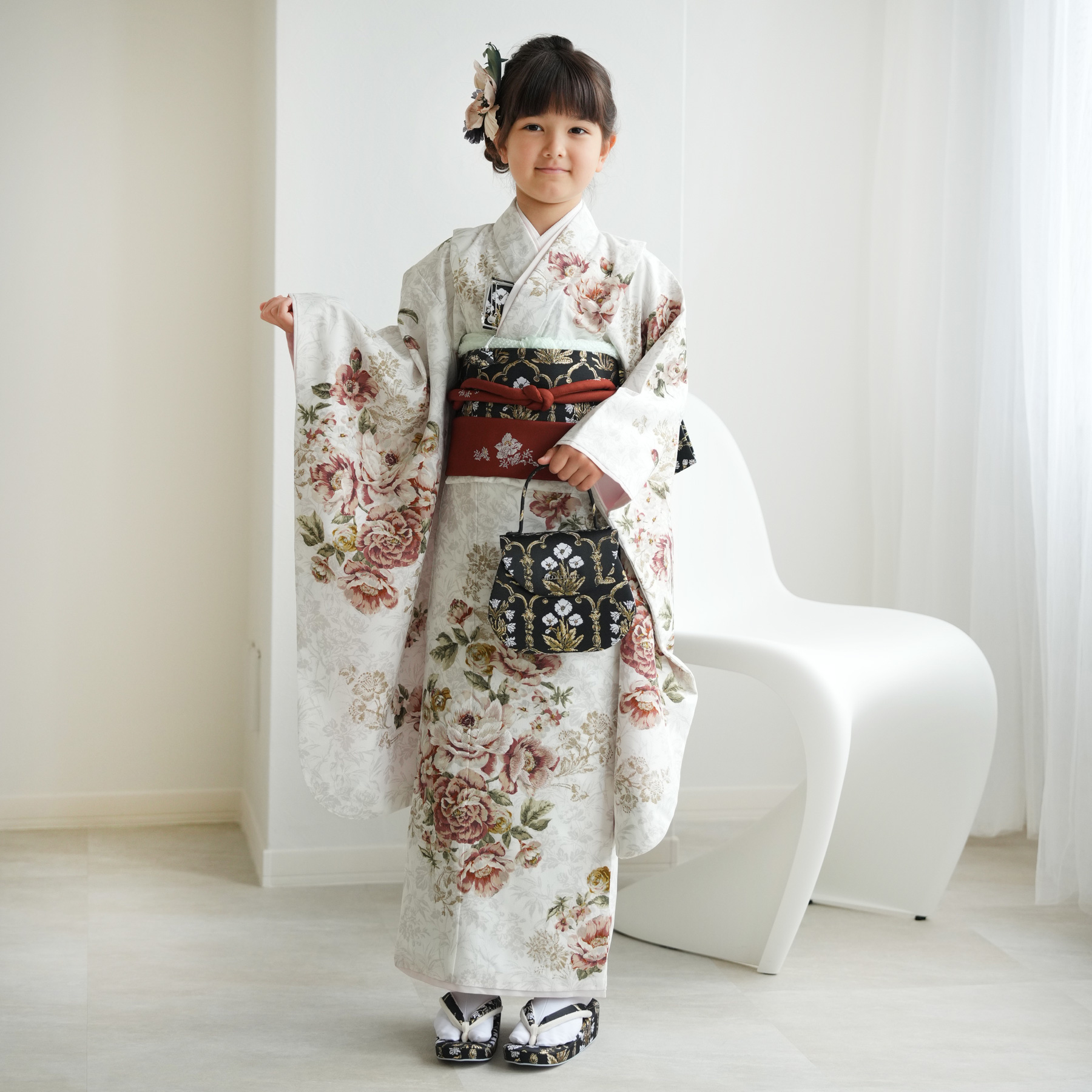 レンタル 七五三 7歳 JILL STUART / ジル・スチュアート 古典柄 レトロ