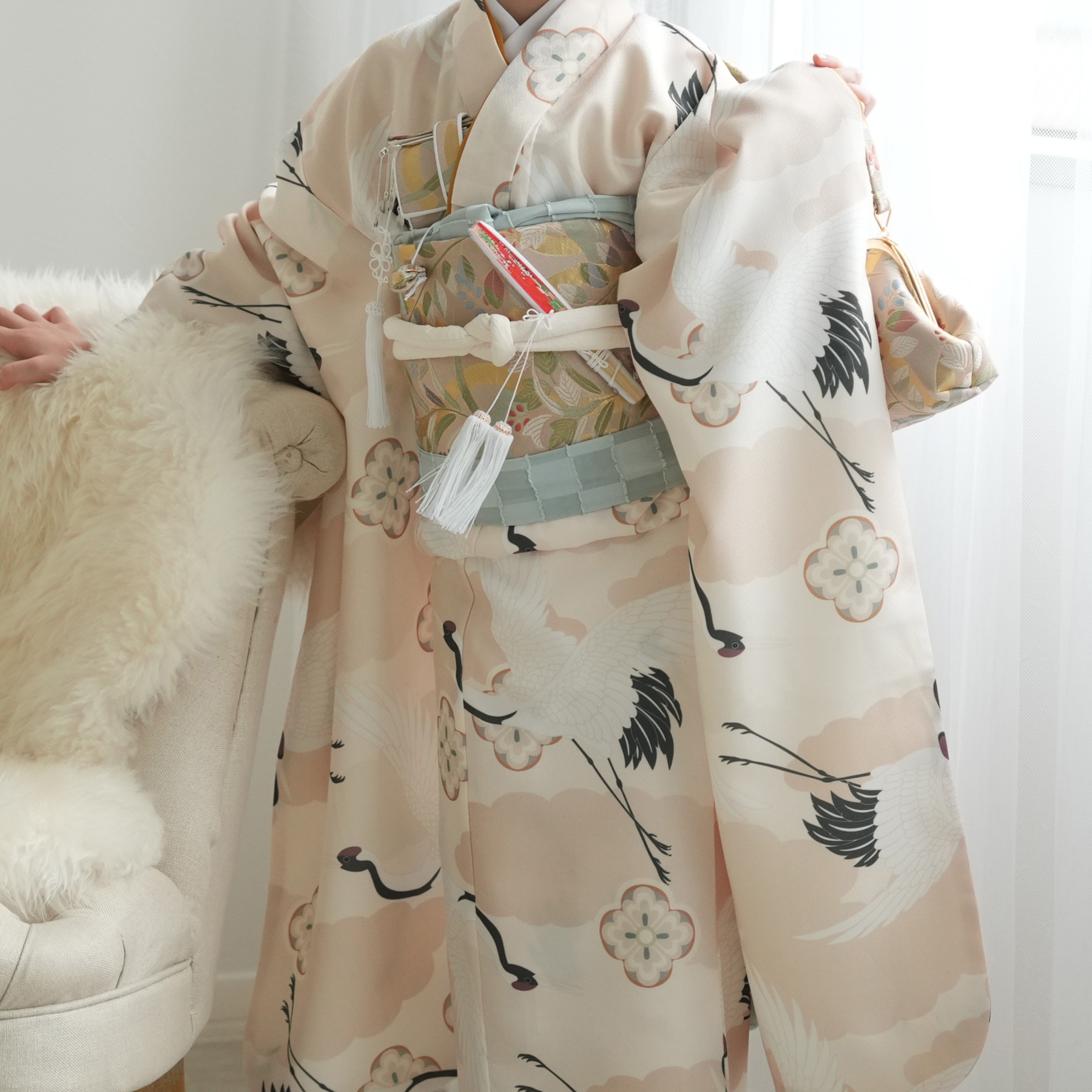 レンタル 七五三 7歳 ひよこ商店 着物 女の子 四つ身 フルセット