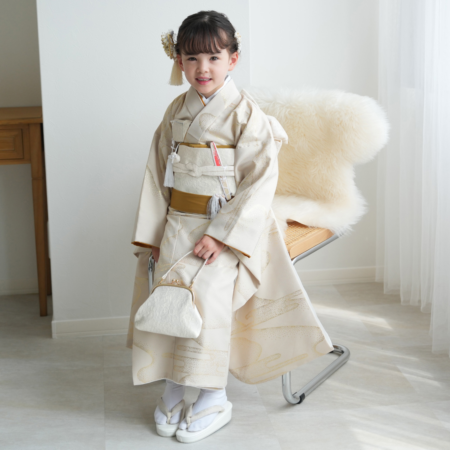 【お取引中です】美品　七五三　女の子　3歳　着物セット SOUBIEN 七五三 着物 3歳 販売 女の子 三歳 着物セット 被布