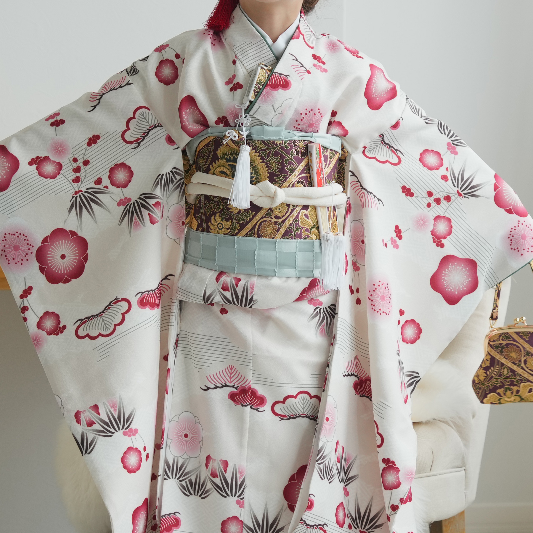 レンタル 七五三 着物 7歳 ひよこ商店 女の子 四つ身 フルセット 元禄