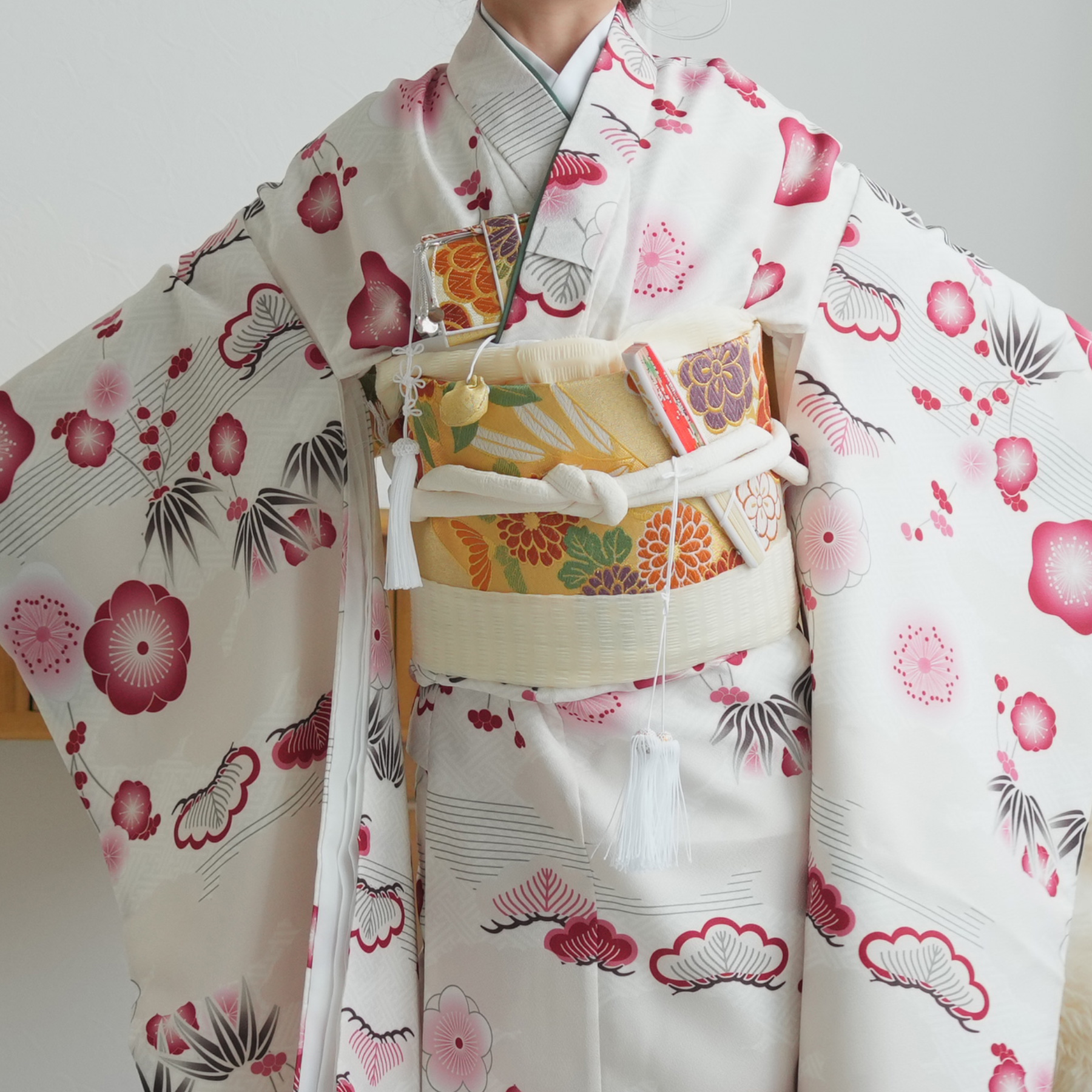 レンタル 七五三 着物 7歳 ひよこ商店 女の子 四つ身 フルセット 元禄