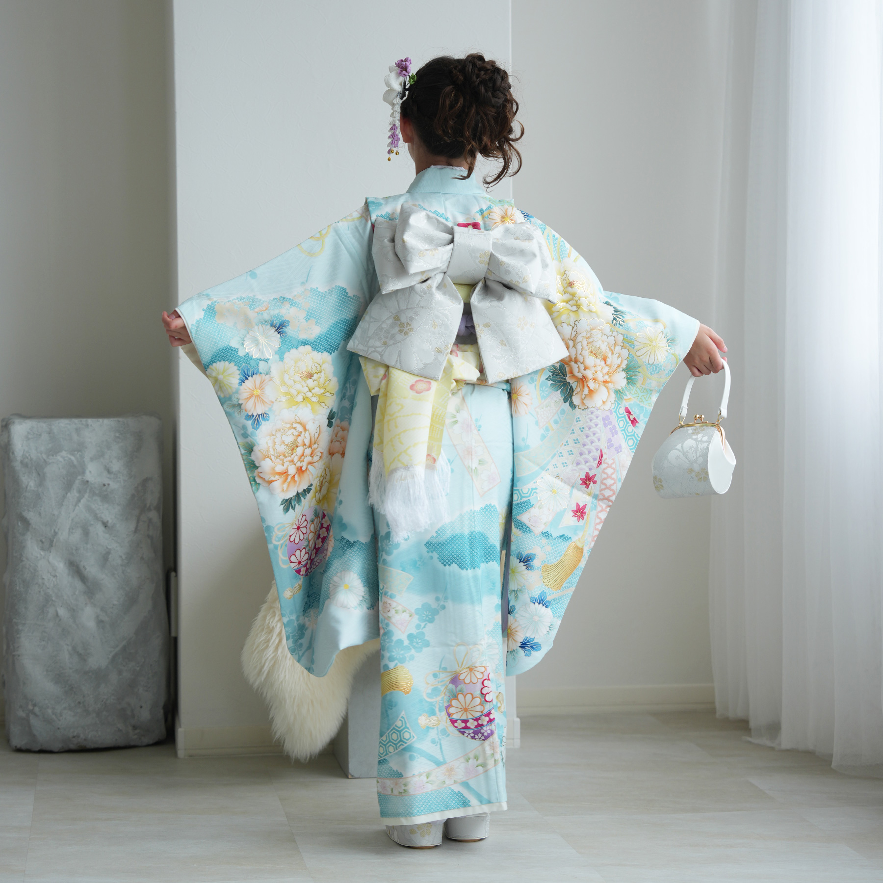 レンタル 七五三 着物 7歳 753 女の子 フルセット 華徒然 絵羽 熨斗に
