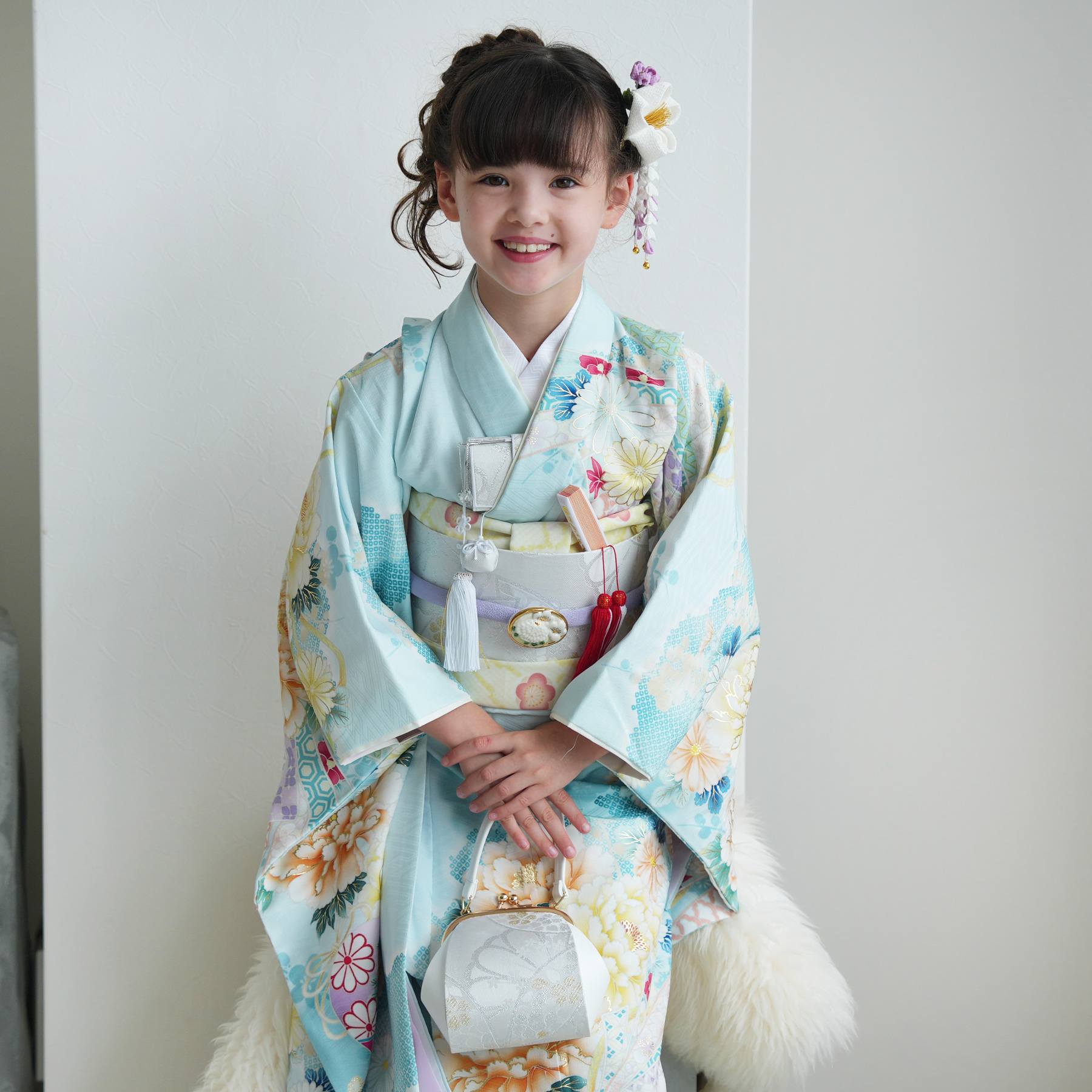 レンタル 七五三 着物 7歳 753 女の子 フルセット 華徒然 絵羽 熨斗に