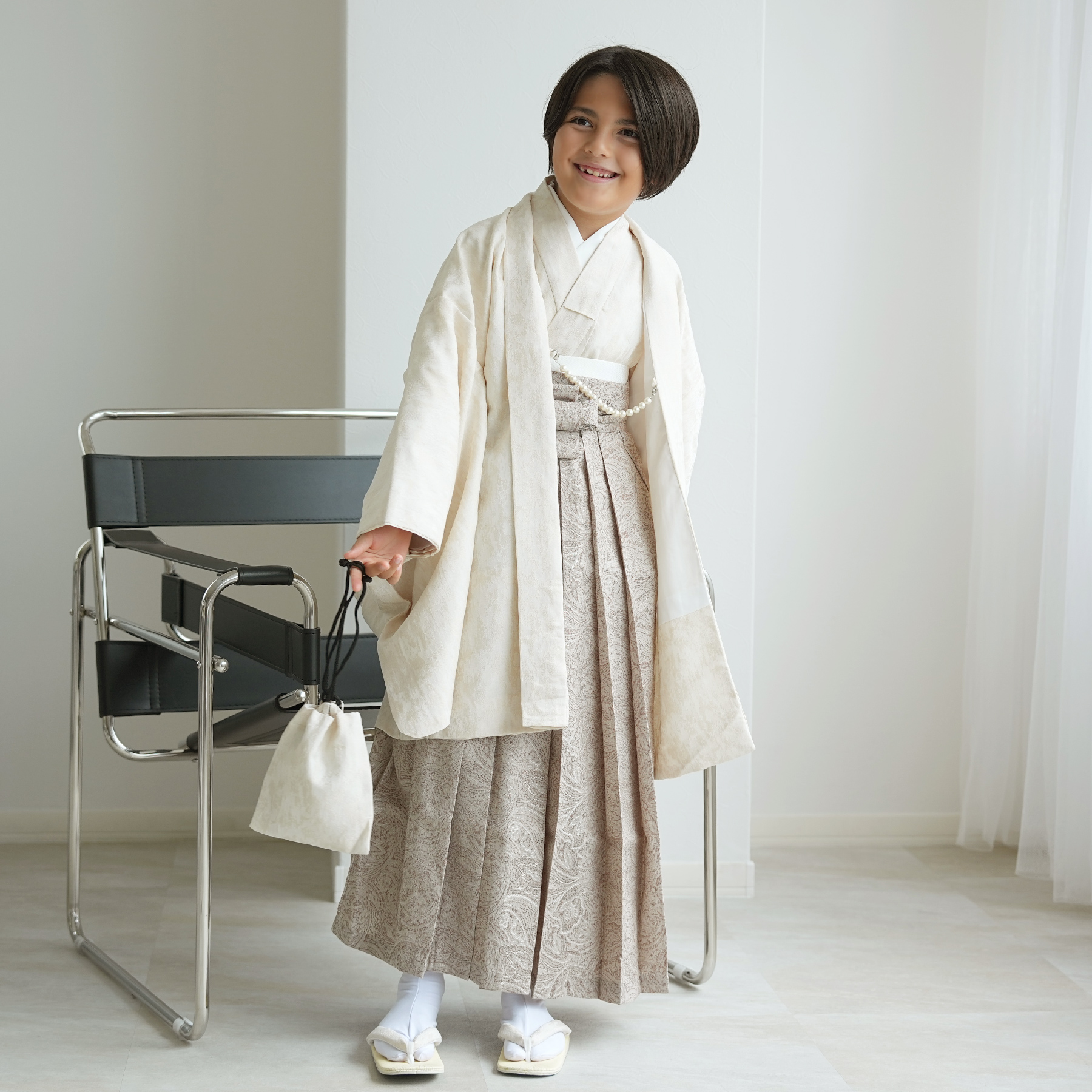 レンタル ハーフ成人式 袴 男の子 utatane 10歳 袴セット ジャガード