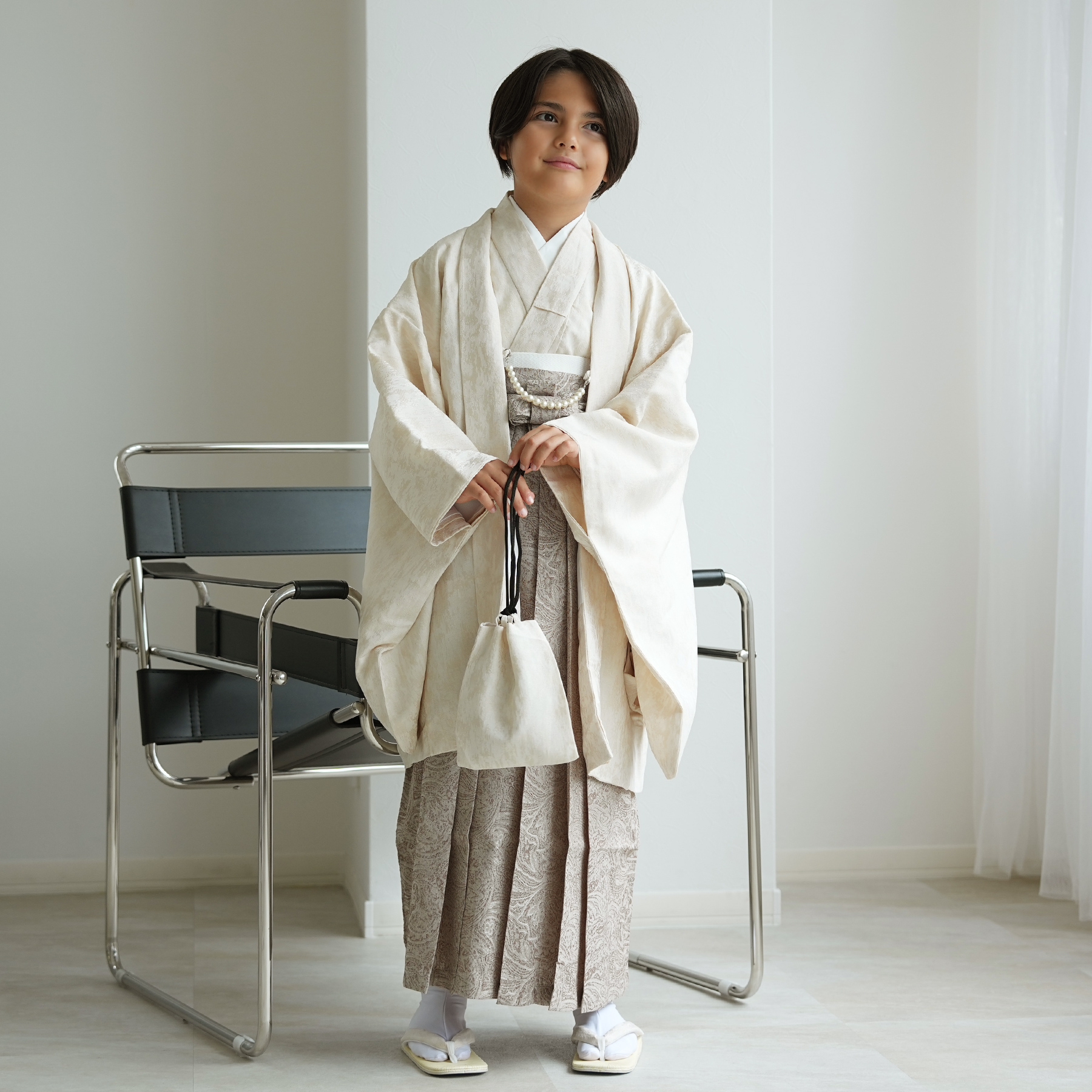 レンタル ハーフ成人式 袴 男の子 utatane 10歳 袴セット ジャガード