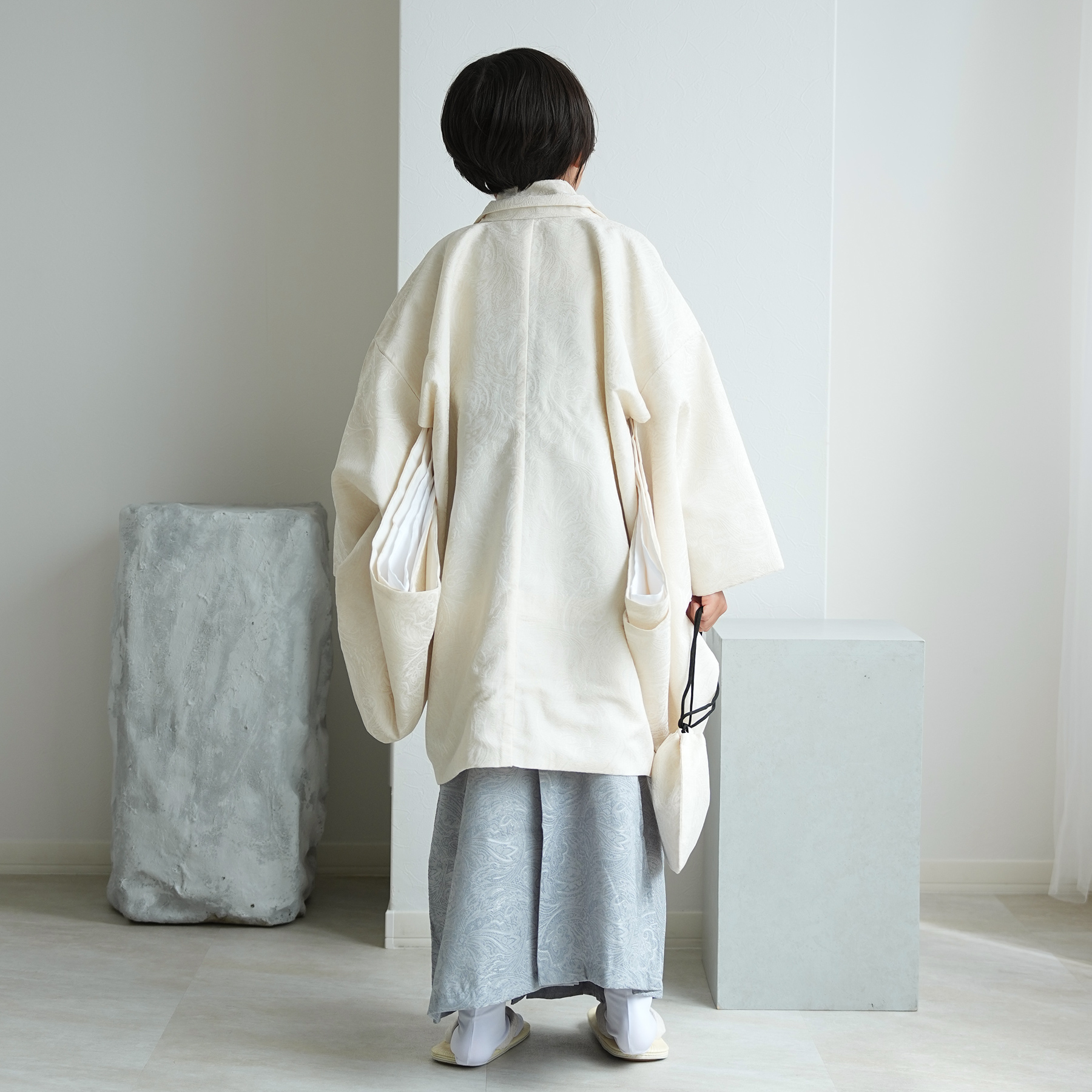 レンタル ハーフ成人式 袴 男の子 utatane 10歳 袴セット ジャガード