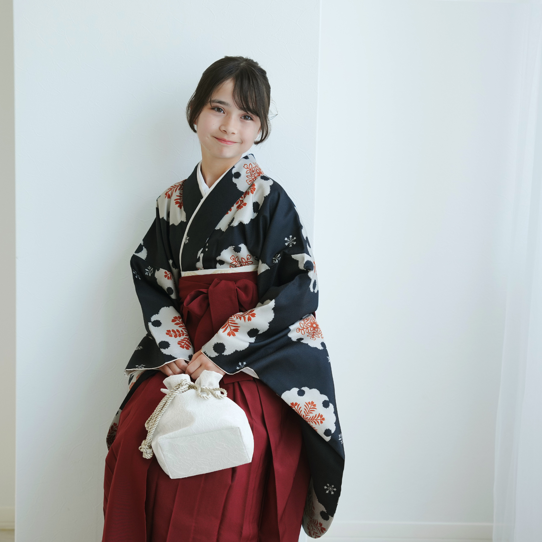 みかん　キッズ袴 楽天市場】【レンタル】袴 小学生 袴セット 卒業式 女児 レトロ