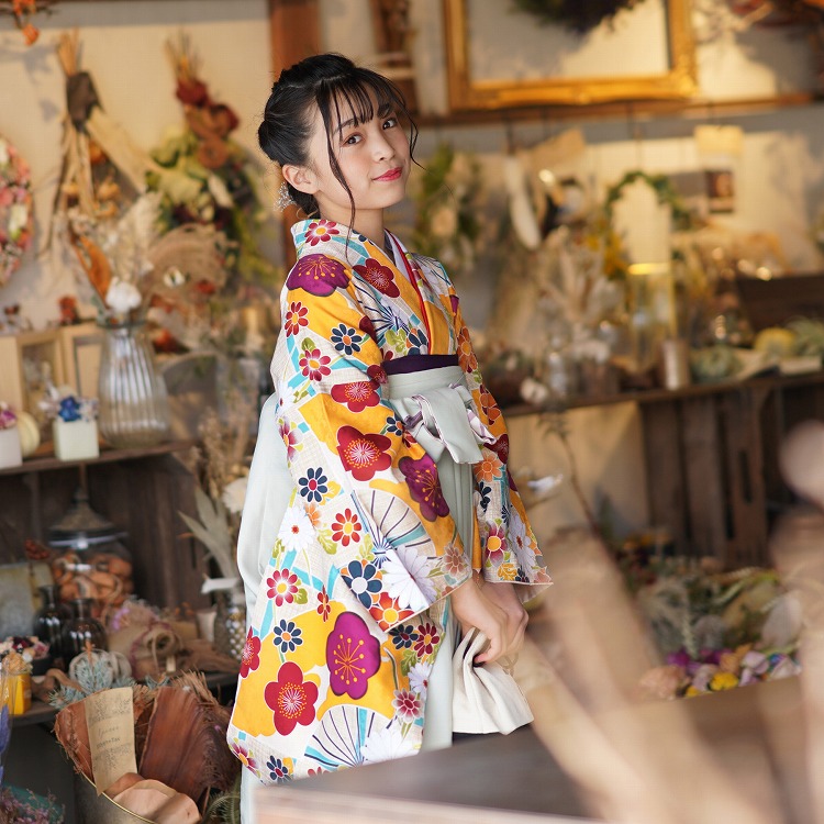 袴 レンタル 小学生 2尺袖着物 15点セット ひよこ商店 レトロ 袴