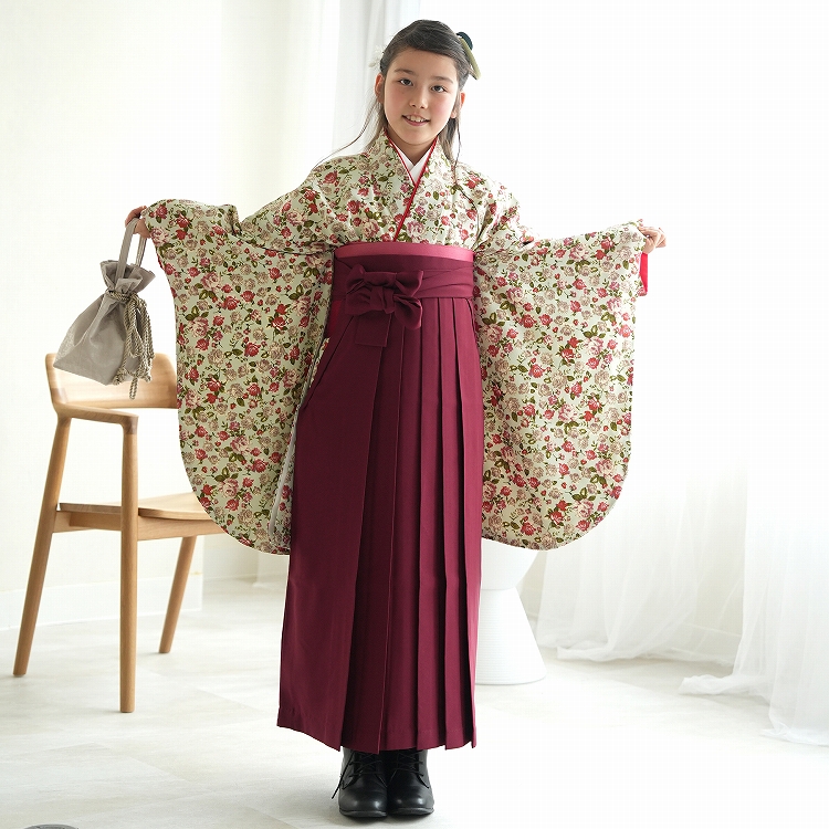 袴 レンタル 小学生 二尺袖着物 袴 15点セ...の詳細画像3